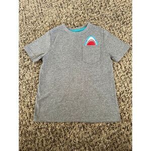 365 Kids boys gray short‎ sleeve shark pocket size 4